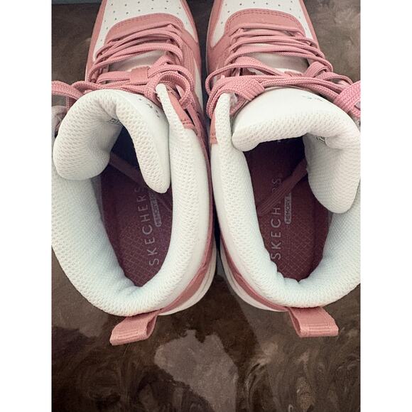 Sketchers Street Uno High Regards Pink White Womens Sneakers - Picture 9 of 10